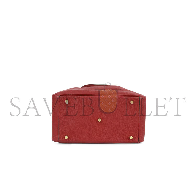 HERMÈS LINDY 30 ROUGE GRENAT CLEMENCE (30*19*16cm) 